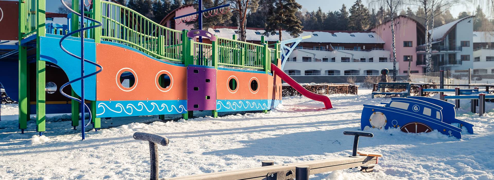 Children's playground with dwarf Witek's ship